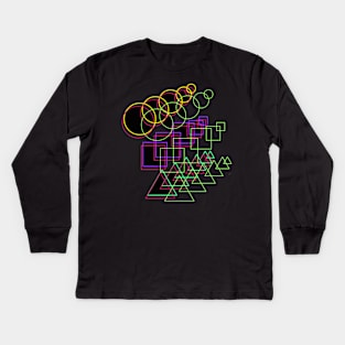 Geometry shapes Kids Long Sleeve T-Shirt